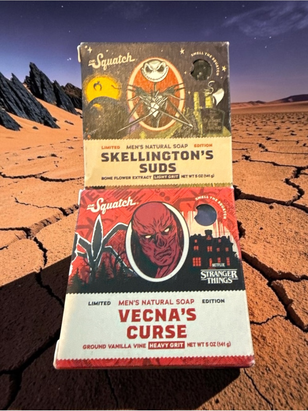 Dr. Squatch Men’s Skellington’s Suds & Vecna’s Curse Bar Soaps